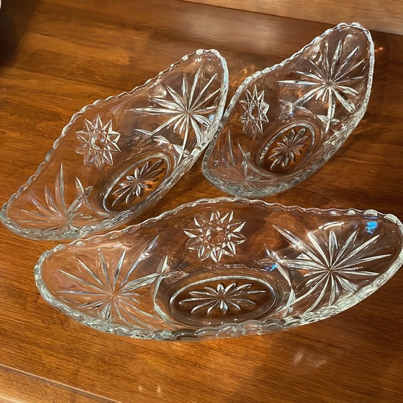 VTG - 3 “Star of David” Celery Dishes - Picture 4 of 4